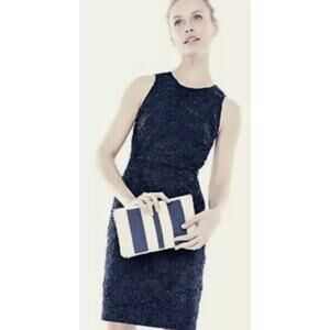 J. Crew Navy Lace Midi Dress